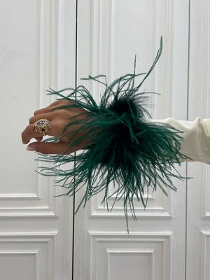 coppia polsi di piume