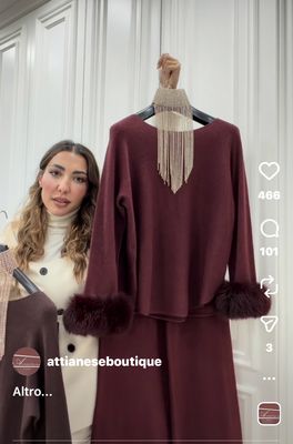 Tuta in maglia di lana con polso