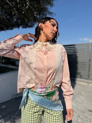 Camicia con dettaglio in pizzo