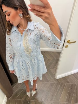 Dress in pizzo azzurro
