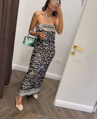 dress uncinetto e paillettes