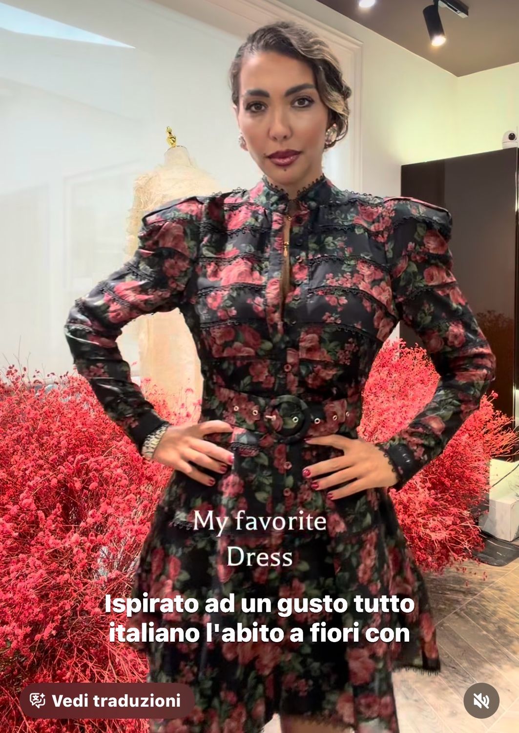 Abito rose rosse