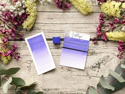 FUJI - Aquarelle violet clair artisanale fabriquée à la main à Paris