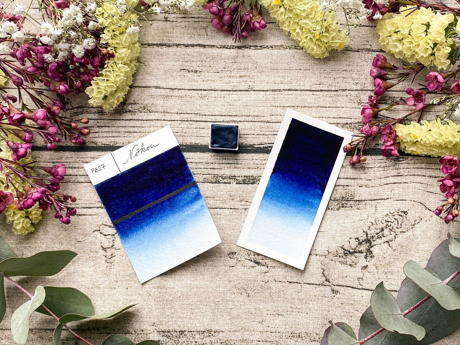 NŌKON- Aquarelle Bleue de Prusse artisanale fabriquée à la main à Paris