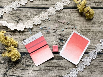 ASY - Aquarelle Corail Pastel artisanale fabriquée à la main à Paris