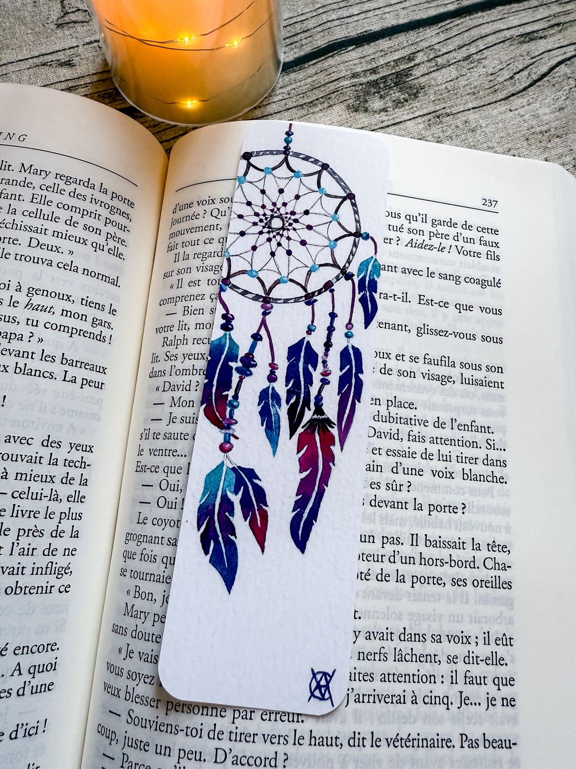 MARQUE PAGE DREAMCATCHER BLEU
