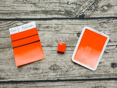 FELICIA : Aquarelle orange artisanale fabriquée à la main à Paris