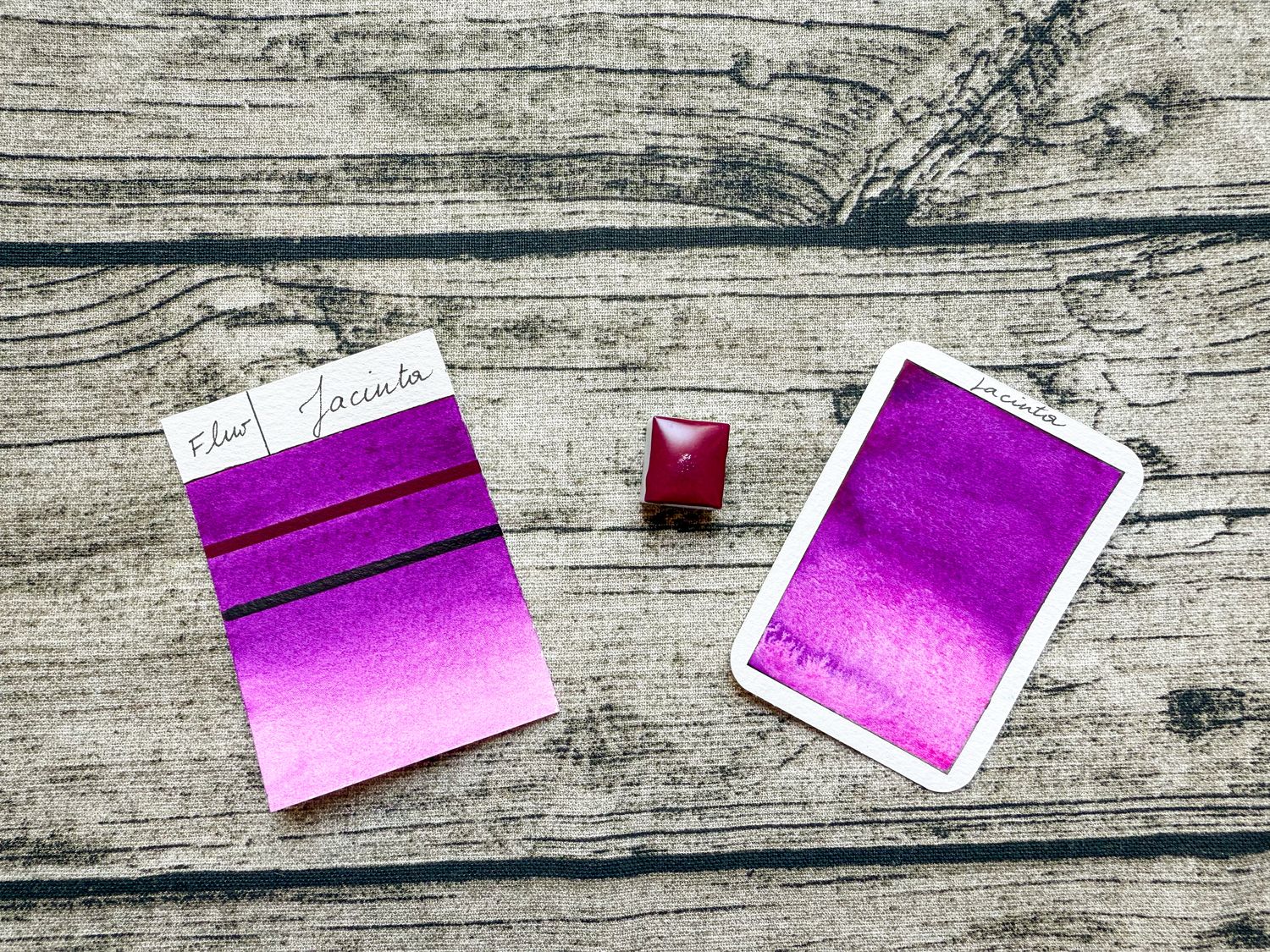 JACINTA : Aquarelle violette artisanale fabriquée à la main à Paris