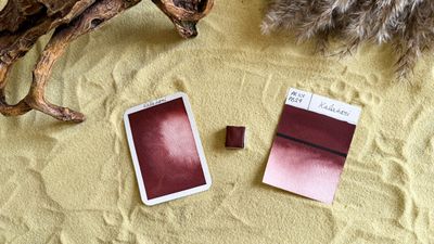 KALAHARI - aquarelle violet de mars artisanale fabriquée à la main à Paris