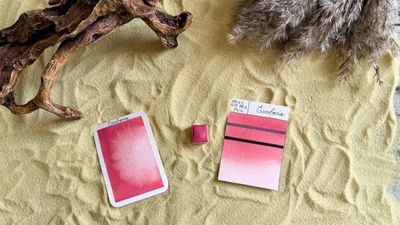 ESCOBARIA  - aquarelle rose artisanale fabriquée à la main à Paris