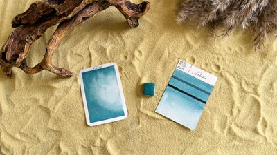 NOLINE - aquarelle bleu celadon artisanale fabriquée à la main à Paris