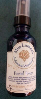 Organic Facial Toner - cleans and tightens pores