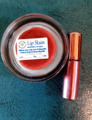 Organic Lip Stain - a sheer gloss with high-color mica tube- SHIRAZ RED