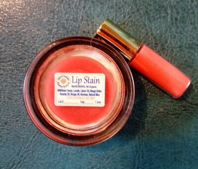 Organic Lip Stain- a sheer gloss with a high-color mica tube- MAGIC RED