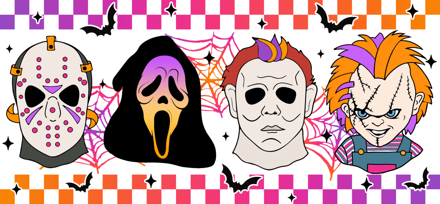 #501 UV DTF Spooky Guys Checker