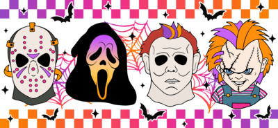 #501 UV DTF Spooky Guys Checker