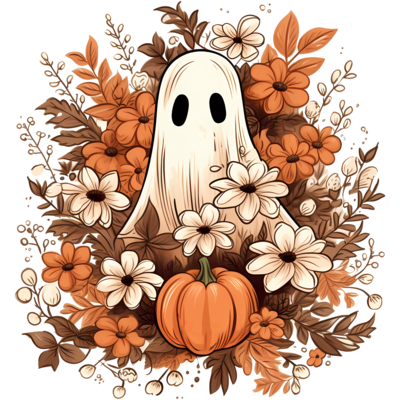Fall Floral ghost DTF
