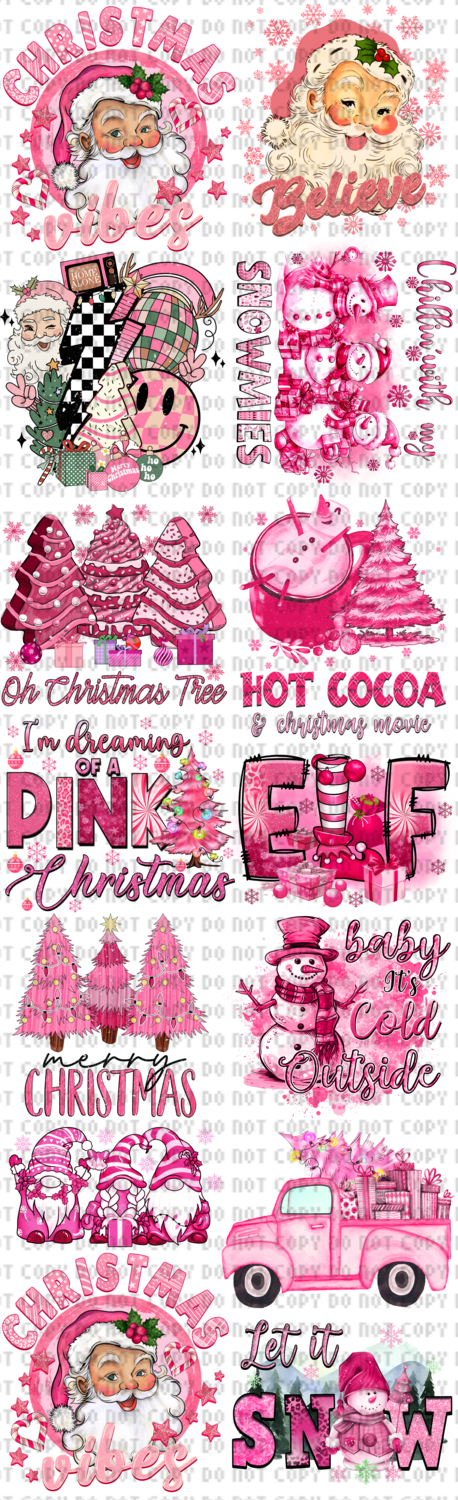 #06 Gangsheet Pink Xmas