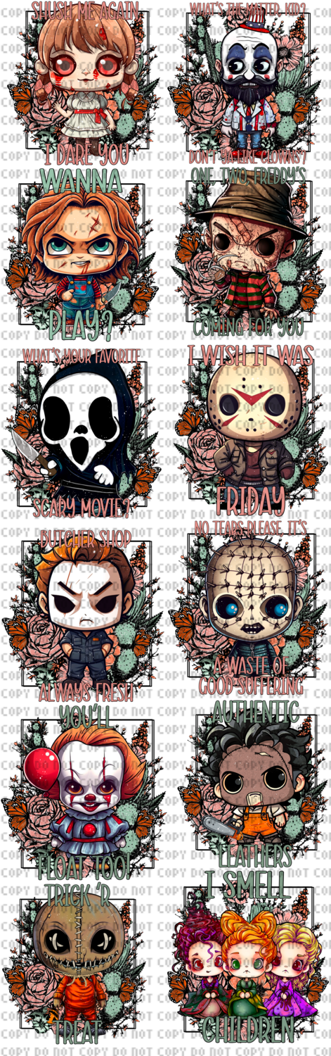 #11 floral horror gangsheet