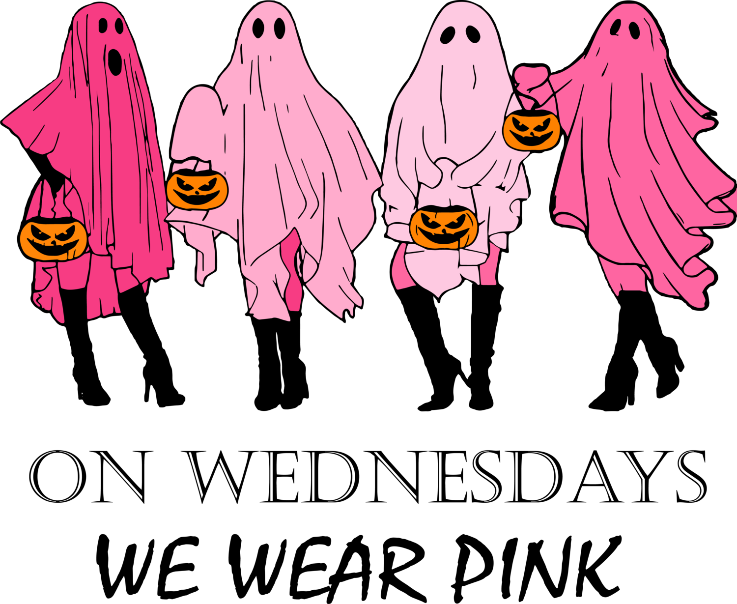 We Wear Pink Ghost Girls