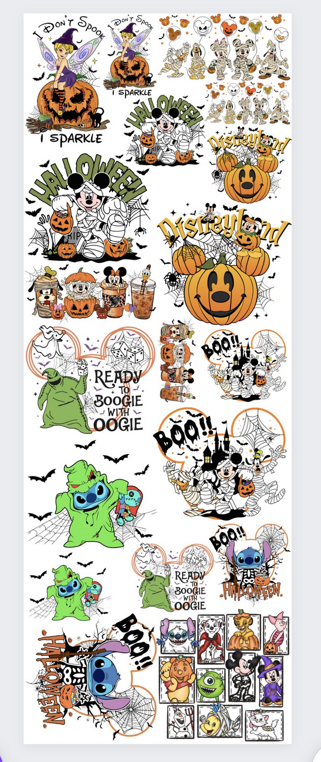 #07 Mouse Friends Halloween Gangsheet (mix sizes)