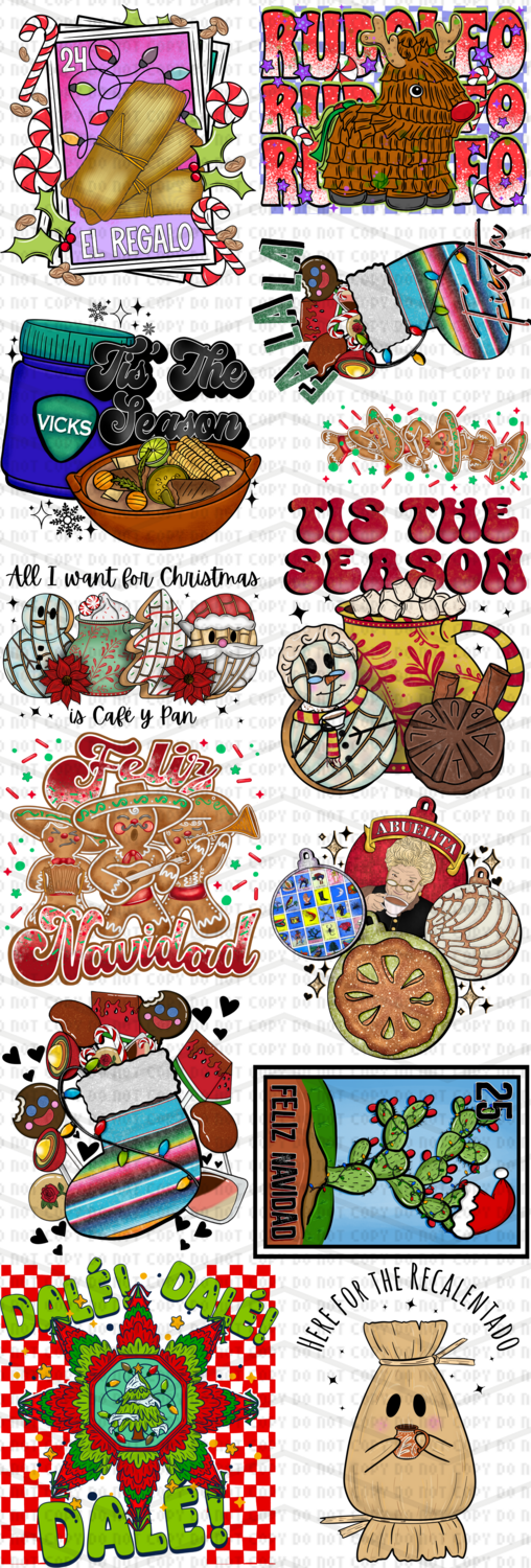 #16 Feliz Navidad Adult Gangsheet
