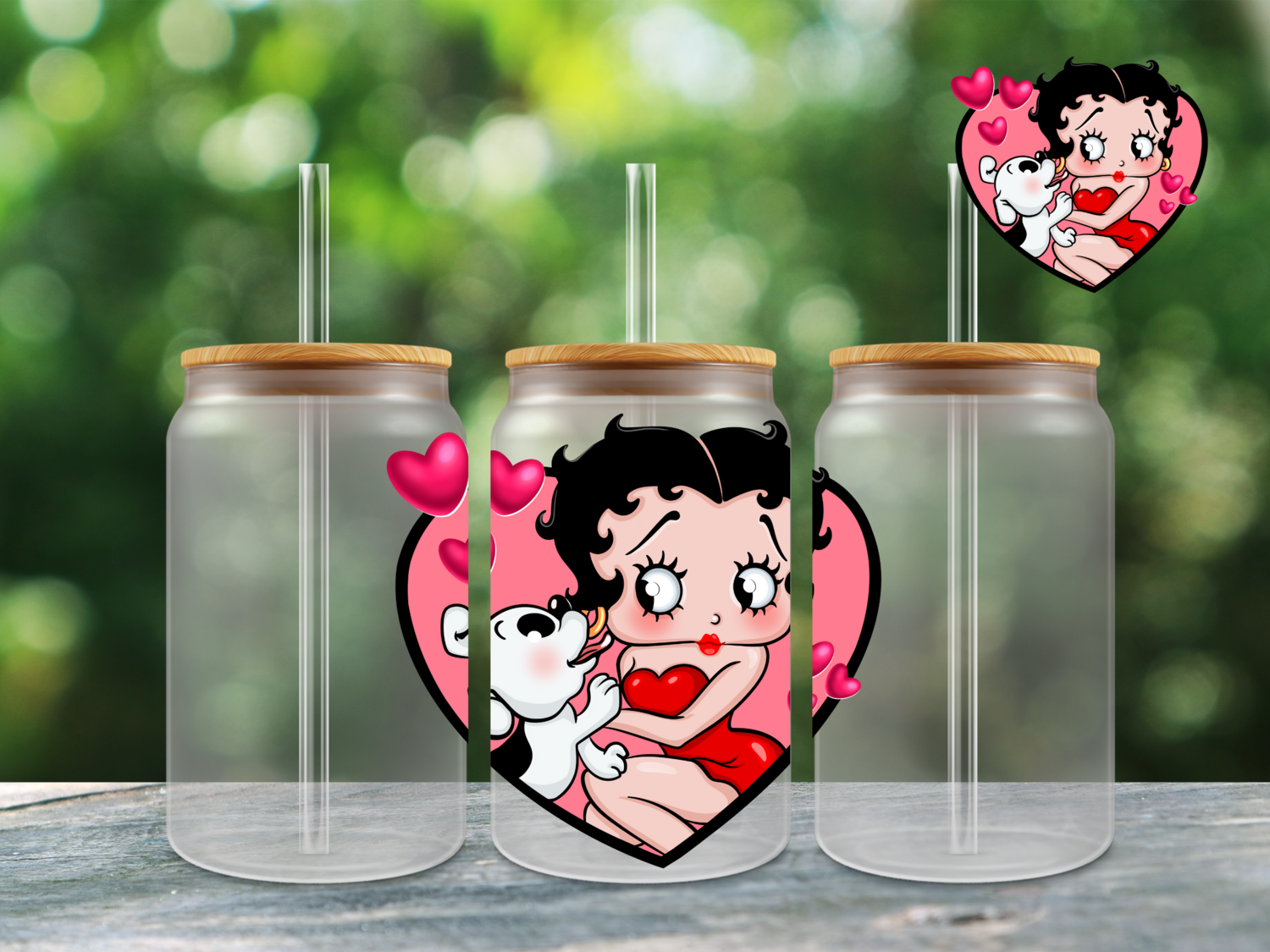 #611 UV DTF Heart Betty