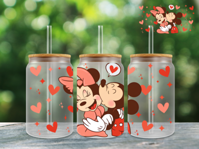 #609 UV DTF Mouse friends love