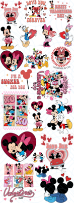 #37 Mouse Friends Love (mix sizes)  Gangsheets