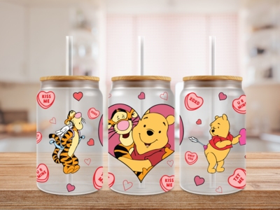 #656 UV DTF  HEART BEAR LOVE