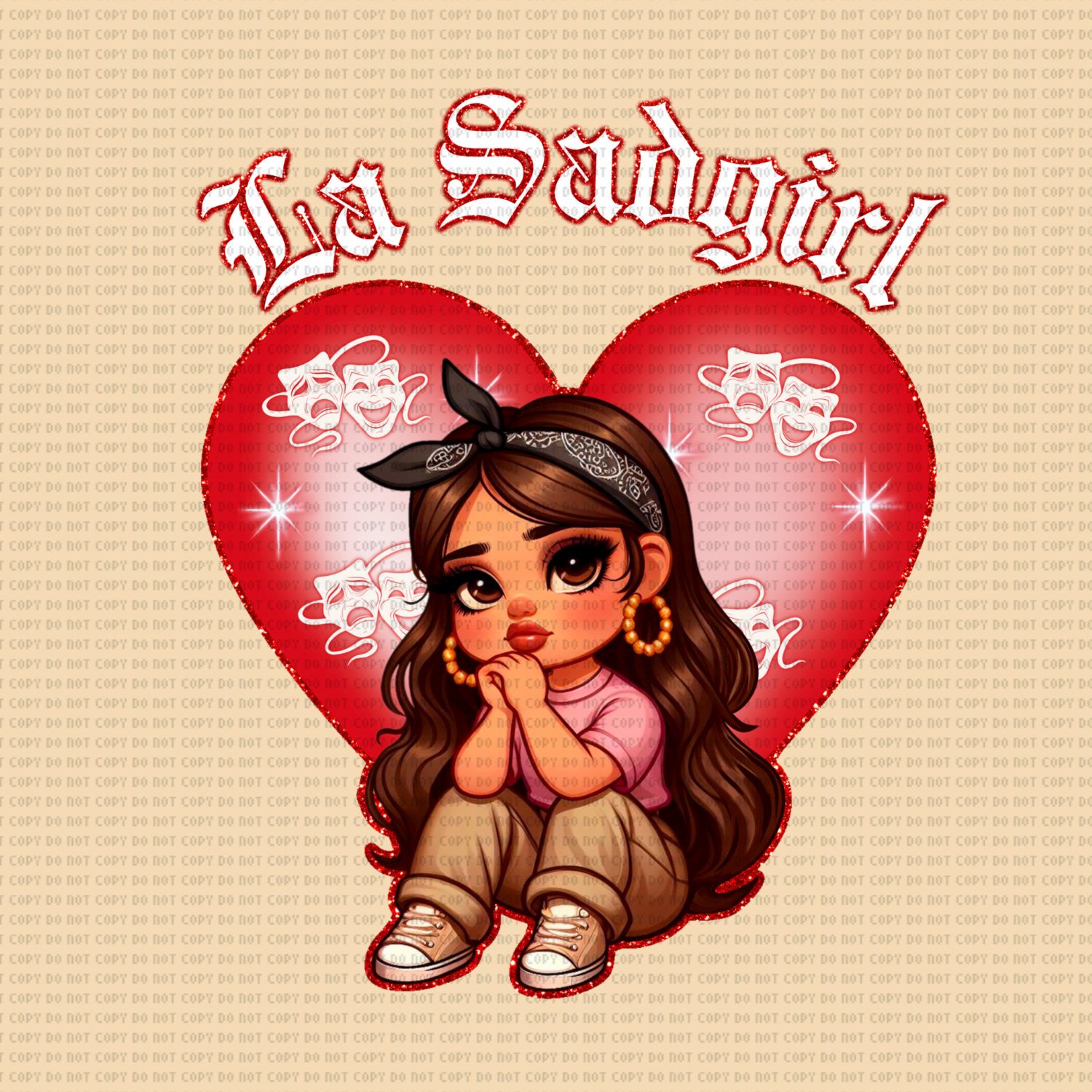 La sadgirl heart DTF