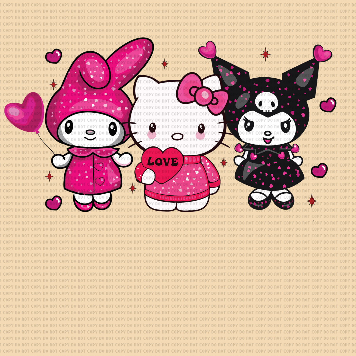 SANRIO HEARTS AND FRIENDS DTF