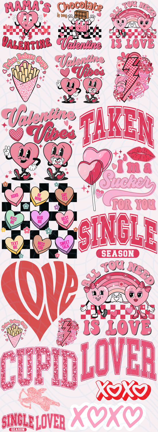 #34 Retro Valentines day  Gangsheet