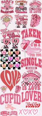 #34 Retro Valentines day  Gangsheet