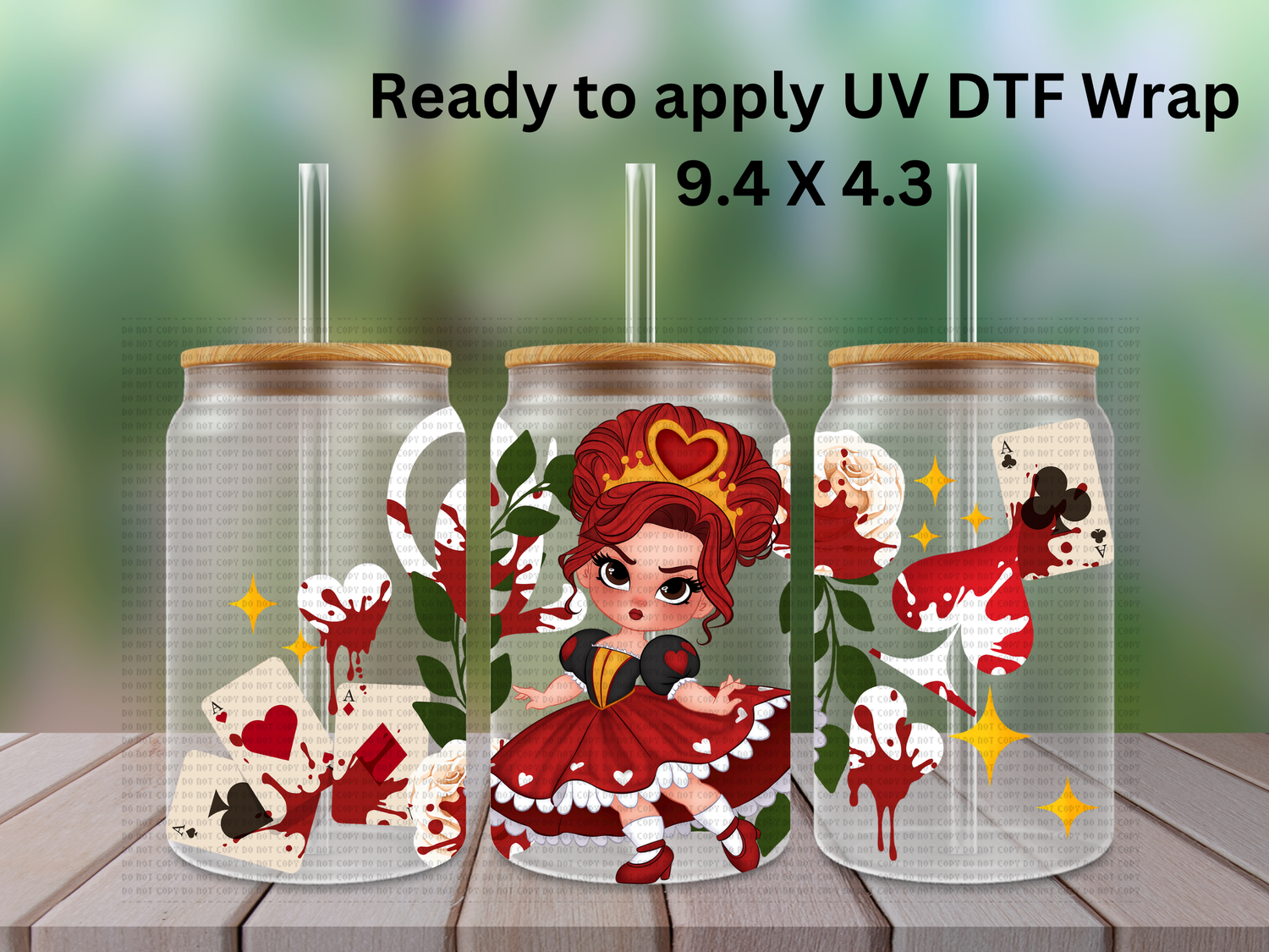 #1102 Queen red hearts