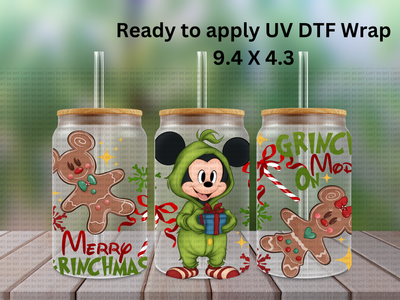 #1059 Merry xmas green mouse