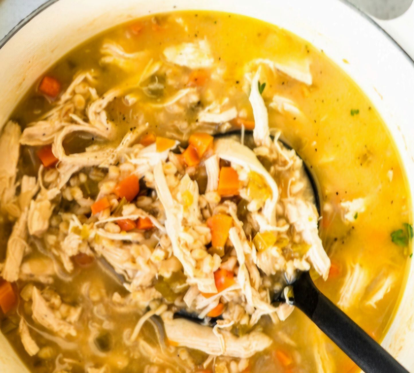 Lemon Chicken Barley Soup