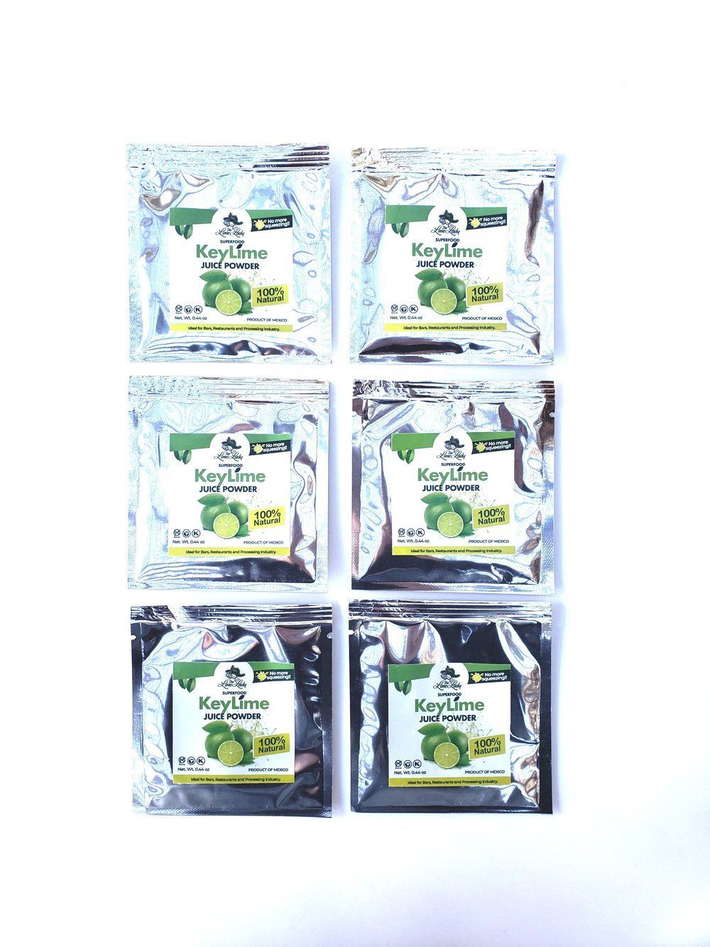 0.44 oz x 6 -Dehydrated Key Lime Juice Powder The Lime Lady