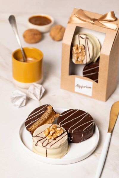 Alfajor argentino chocolate blanco