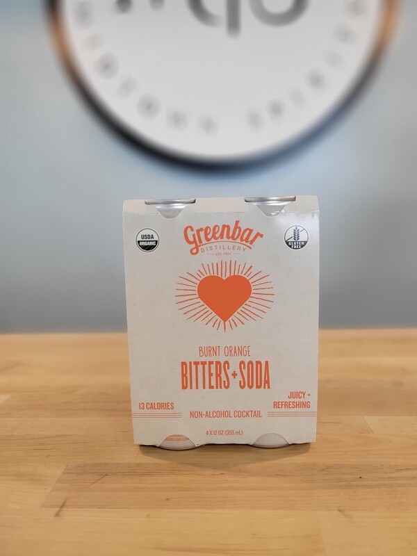 Greenbar Burnt Orange bitters+soda