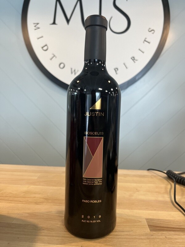 Justin Isosceles Red Blend Paso Robles 2019