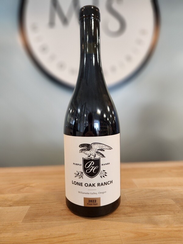Williamette Valley, Oregon Pinot Noir Purple Hnads Lone Oak Ranch