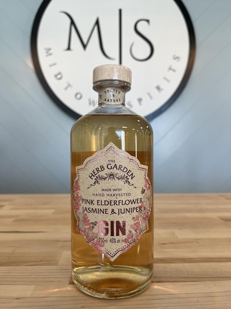 The Herb Garden Pink Elderflower Jasmine Juniper Gin