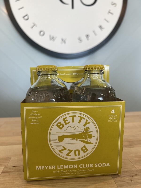 Betty Buzz Meyer Lemon Club Soda 4pk