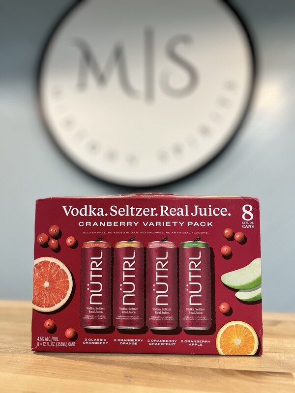 Nutrl  Vodka Soda Crandberry Variety 8pk/cans