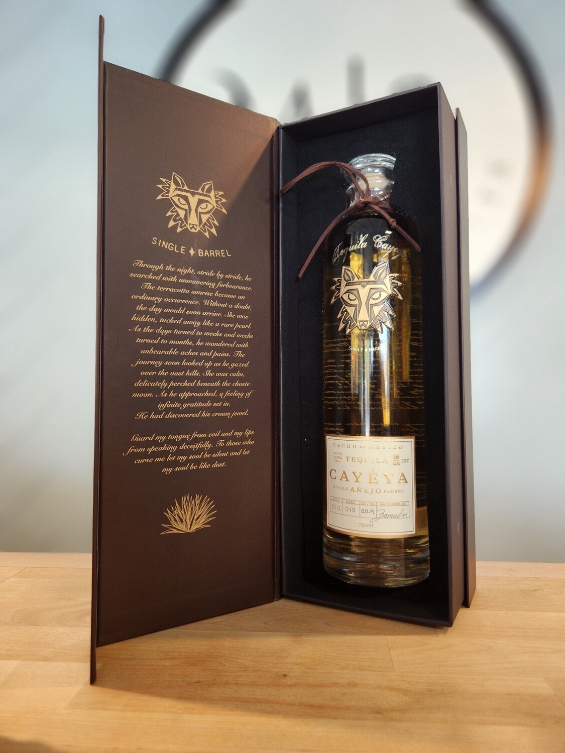 Cayeya Single Barrel Anejo Tequila / 750