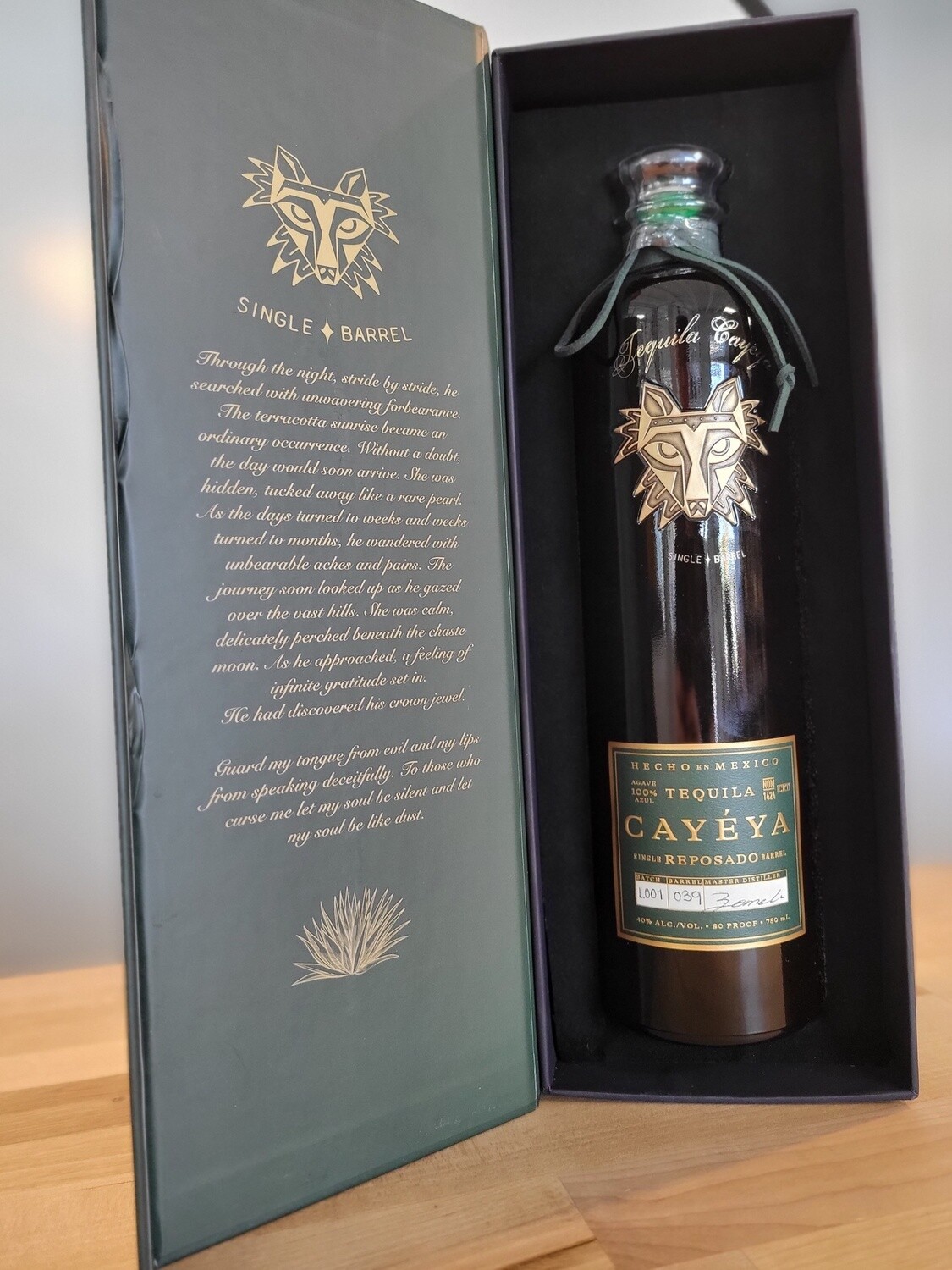 Cayeya Single Barrel Reposado Tequila / 750