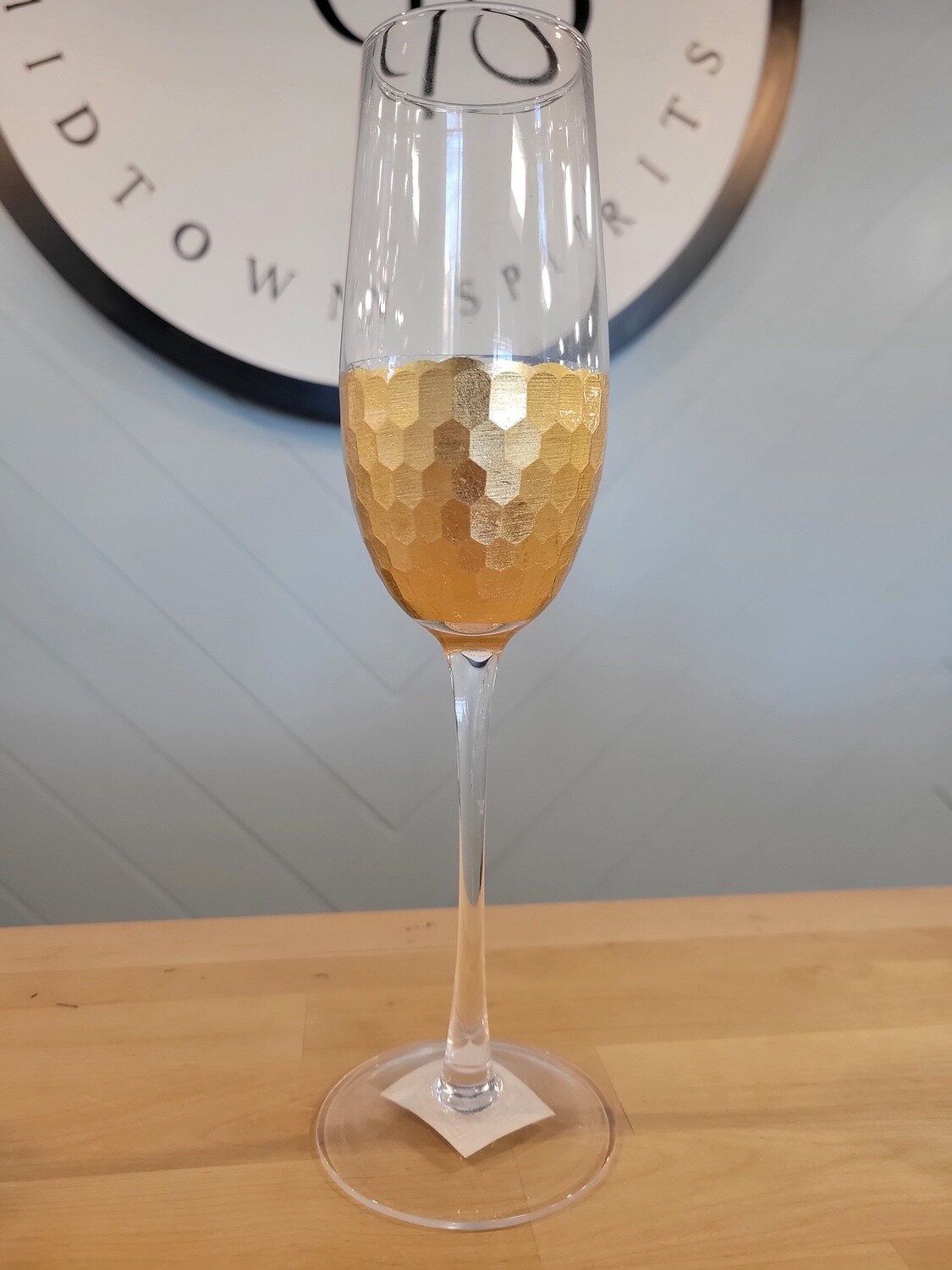 Champagne Flutes with Gold bottom