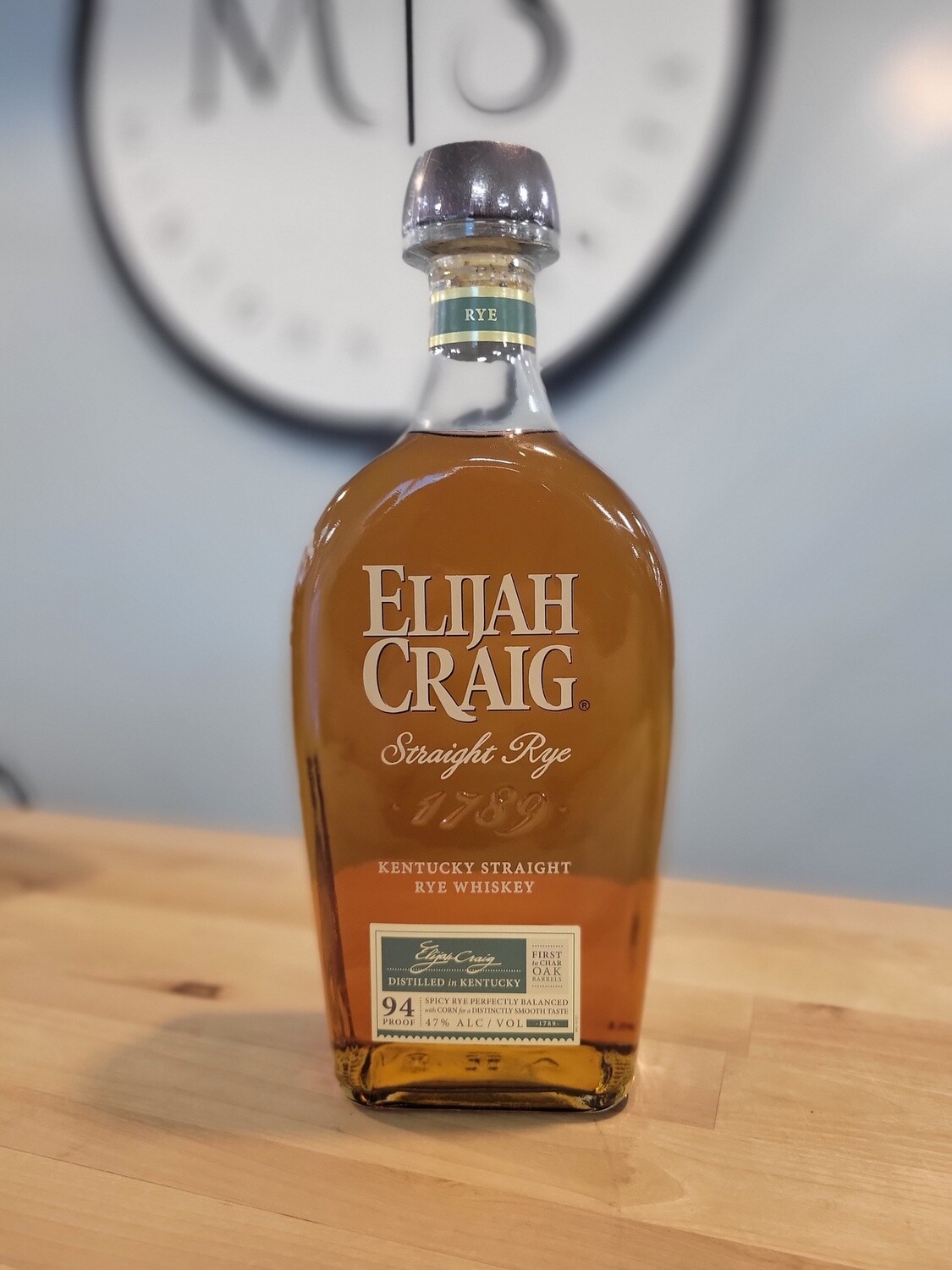 Elijah Craig Straight Rye Kentucky Bourbon /1.75