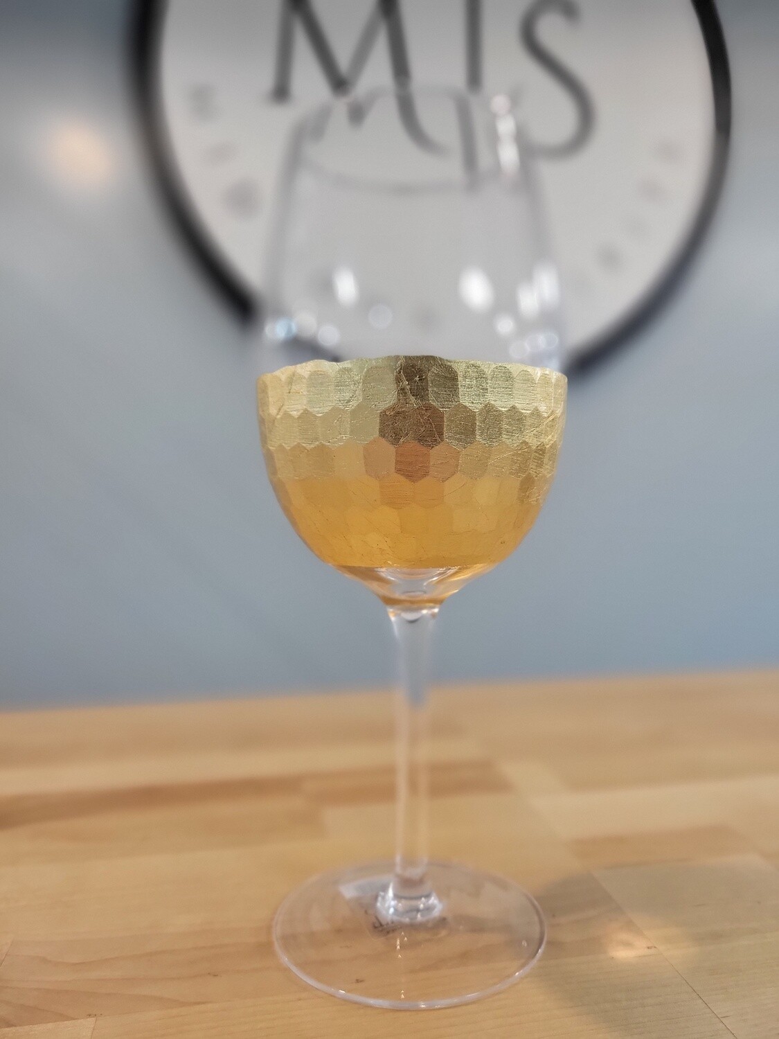 Wine Glass with Gold Bottom